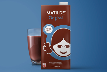Matilde Kakaomælk emballage design